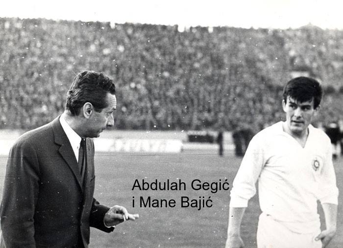 Trener Abdulah Gegić i Mane bajić na utakmici protiv Sparte
